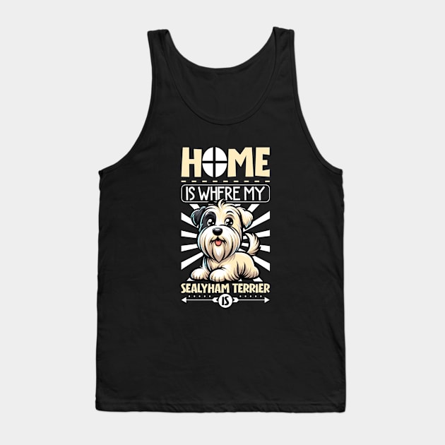 Home is with my Sealyham Terrier Tank Top by Modern Medieval Design